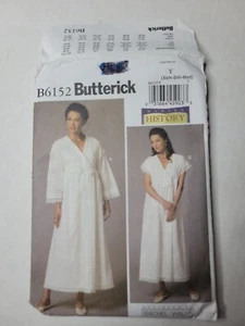 Bata Butterick 6152 patrón camisón talla 4-14 XS-mediana sin cortar FF haciendo historia - Imagen 1 de 10