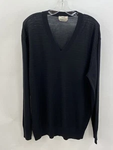 Hermes Herren Pullover schwarz Wollmischung V-Ausschnitt Größe XL - Bild 1 von 5
