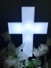 Solar Cruz Iluminada pela Luz Eterna Memorial Luz Para Túmulo Ou Jardim