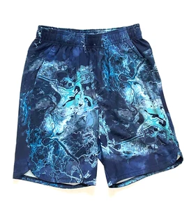 Youth All in Motion Activewear Shorts Sz Med (10-12) Abstract Blue Marble Unisex - Picture 1 of 6