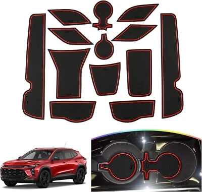 Red Anti-Dust Liner Mats Interior Cup Holder Pad Inserts For Chevy Trax 2024-25 Foto 1 de 4