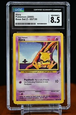 Abra Pokemon 2000 Base Set 2 CGC 8.5 - Image 1 of 2
