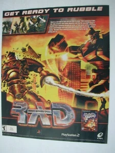 2002 RAD Robot Alchemic Drive Videogioco PS2 Preparati per STAMPA VINTAGE AD LO56 - Foto 1 di 1