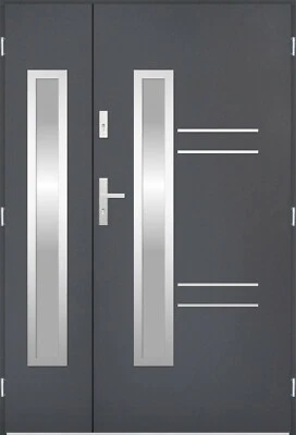 Modern Front Entry Double Door, Side Panel, Anthracite, Globarro PS AV2 - Image 1 of 4