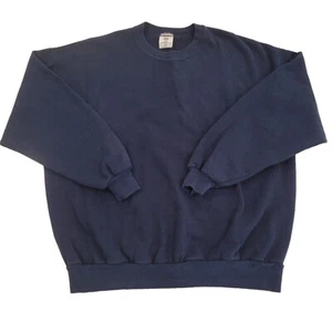 JERZEES Mens 3XL Sweatshirt Blue Blank Solid Made in USA NuBlend 3X 50/50 VTG - Picture 1 of 12