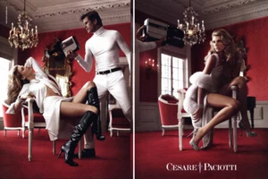 2011 Cesare Paciotti Angela Lindvall shoes Mark Vanderloo 2-page MAGAZINE AD - Picture 1 of 1