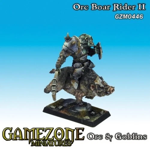 Gamezone GZM0446 Orc Boar Rider II Orcos y Goblins Guerrero Montado Miniatura Nuevo en Caja Foto 1 de 1