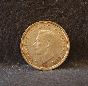1946 Great Britain silver 6 pence, George VI, decent grade, KM-852 (GB7) - Picture 1 of 6