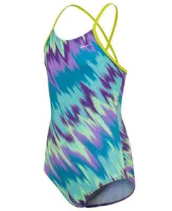 Nike Girls Wild Berry Immiscible One Piece Swimsuit L10148 Size Small (8-10 YRS) - Picture 1 of 2