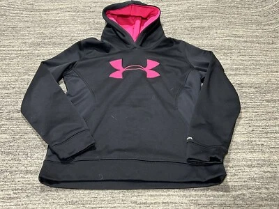 Under Armour Cold Gear Storm 青春女孩大号连帽套衫连帽毛衣 — 第 1/4 张图片
