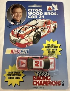 Racing Champions #21 Morgan Shepherd 1995 NASCAR Citgo Wood Bros. Ford Signed - Picture 1 of 8
