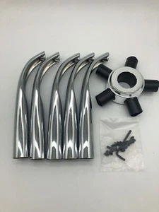 Bürostuhl Fußkreuz Ersatzteil 70 cm Silber für Drehstuhl Schreibtischstuhl - Bild 1 von 6
