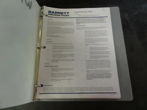 Barrett Industrial Trucks Nissan 1W2B Series Lift Parts Manual 2004 - Picture 1 of 5