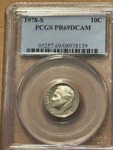 1978-S Roosevelt Dime PCGS PR69DCAM - Picture 1 of 2