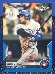 2022 Topps Now GEORGE SPRINGER Post Season AL Wild Card Toronto Blue Jays 29/49 - Picture 1 of 2