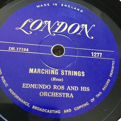 Edmundo Ros Ecstasy / Marching Strings London 1277 78 RPM - Image 1 of 2