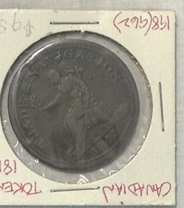 1813 Trade and Navigation Penny Token Pure Copper - Picture 1 of 8