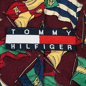 Tommy Hilfiger Men's Tie Necktie 100% Italian Silk Length: 57" Width: 4" - Picture 1 of 4