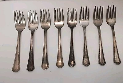 ANTIGUAS HORQUILLAS VERIBEST SHEFFIELD PLATEADAS Juego de 7 *Raro hallazgo  Foto 1 de 4