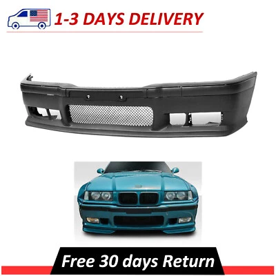 New Front Bumper Body Kit + Grille For 1992-1999 BMW E36 3Series M3 Style - Image 1 of 4
