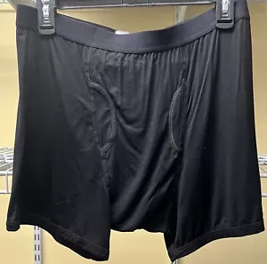 Smuggling Duds Mens Stash Boxer Brief Shorts Black Boxers with Pockets Large New - Picture 1 of 10