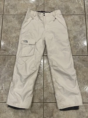 Pantalón de nieve para niñas XL The North Face Hyvent beige color crema aislado Foto 1 de 4