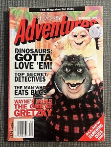 Disney Adventures Magazine February 1992 Dinosaurs & Darkwing Duck * No Label - Picture 1 of 2