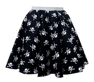 Pirate Skull skirt Bones Circle skirt with net underskirt Skater - Picture 1 of 1