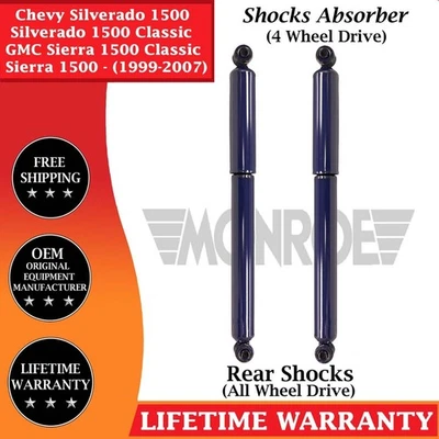 MONROE OEM Rear Shocks For 1999-2007 GMC Sierra 1500/Chevy Silverado 1500 - Image 1 of 4