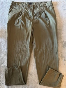 H&M Size 10 Olive Straight Leg High Rise Pants - Picture 1 of 1