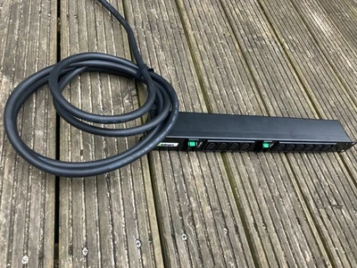 1u Integra Rack Power Distribution PDU 10 Way IEC 2 zone 3m bare HO7RN cable - Image 1 of 4