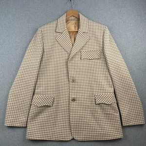 Vintage Pioneer Wear Blazer Sport Mantel Jacke Braun USA 44L Western Herren Karo - Bild 1 von 7