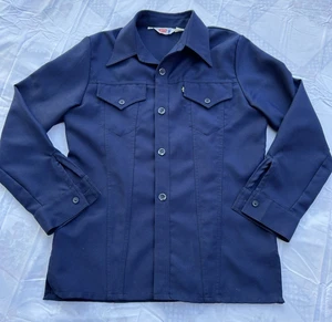 Giacca da lavoro vintage Levis uomo grande lunga poliestere abbigliamento western linguetta oro - Foto 1 di 12
