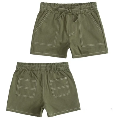 Full Tilt Shorts Girls Cargo Pockets Stretch Waist Tillys SMALL New Green 1C - Image 1 of 4