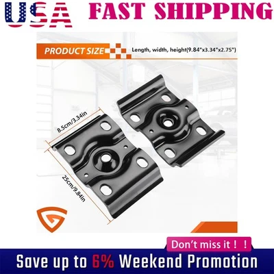 2 Para Ford F-250 F-350 Super Duty Eje Trasero Resorte U Perno Placa Soporte EE. UU. Foto 1 de 4