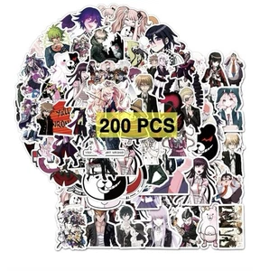 200pcs Danganronpa Decor Anime Vinyl Waterproof Decals Cute Stickers - Picture 1 of 4