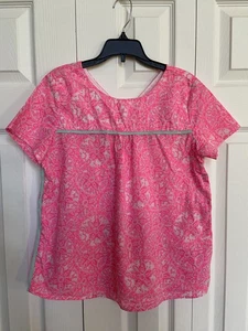 Vineyard Vines Girls XL (16) Pink Short Sleeve Top Blouse - Picture 1 of 10