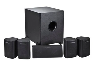 Monoprice 5.1 Channel Home Theater Satellite Speakers and Subwoofer, Black - Picture 1 of 6
