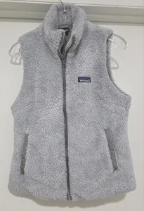 Patagonia Weste Damen mittelgrau Los Gatos Sherpa Fleece durchgehender Reißverschluss Taschen - Bild 1 von 3