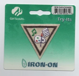 Brownie GS, composición creativa, parche de prueba, (1999), ¡como nuevo en tarjeta! - Imagen 1 de 2