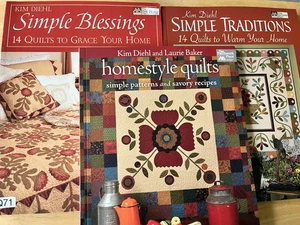 KIM DIEHL Lote 3 Libros Patrones de Edredón SIMPLE BENDICIÓN TRADICIONES EDREDONES ESTILO CASERO - Imagen 1 de 24