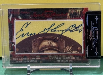 2012 Tristar Signa Cuts Enos Slaughter Bronx Edition HOF Red Cut Auto 1/5. RARE - Image 1 of 3