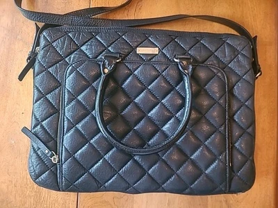 KATE SPADE Black Quilted Leather Handbag- Laptop Bag - Image 1 of 4