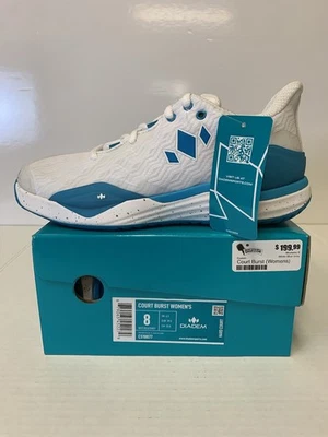 Zapatos de tenis/pickleball Diadem Court Burst para mujer 8 blancos/blancos/azules NUEVO Foto 1 de 3