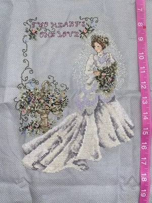 Stoney Creek All Dressed In White Counted Cross Stitch Pattern Bride Wedding - Image 1 of 4