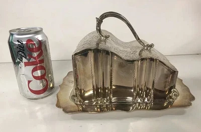 PLATO VICTORIANO PLATEADO CUBIERTO DE QUESO Foto 1 de 4