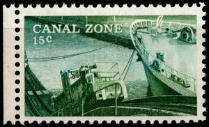 Canal Zone Stamp Scott # 165 Mint NH F-VF 15 Cents Towing Locomotive Issue Nice - Picture 1 of 1