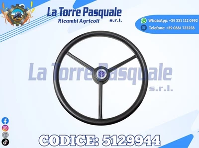 5129944 VOLANTE CON TAPPO PER TRATTORE FIAT 80/90 90/90 110/90 ECC - Immagine 1 di 4