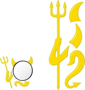 3D PVC Devil Style Demon Car Sticker Waterproof Auto Car Emblem Decal YELLOW - Bild 1 von 7