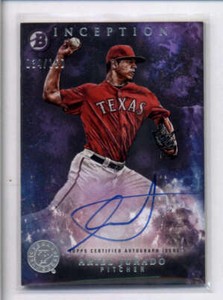ARIEL JURADO 2016 BOWMAN INCEPTION PURPLE ROOKIE AUTOGRAPH AUTO #034/150 AJ8595